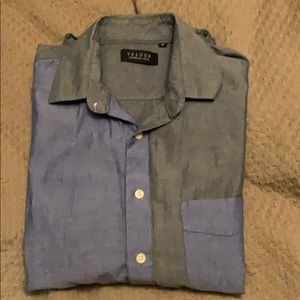 Velour blue contrast sportshirt